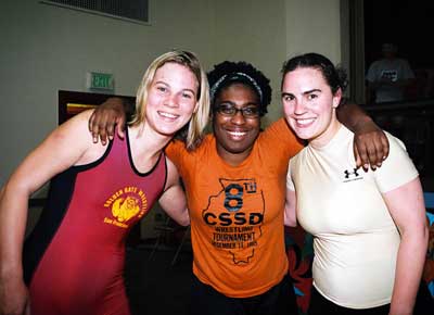 Olympic  medalist Randi Miller (center) at the 2004 Memorial Tournament